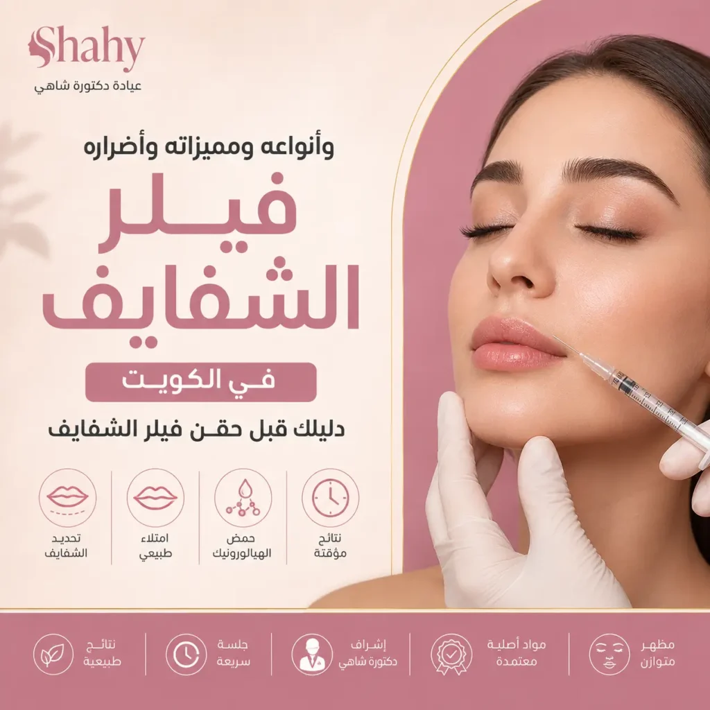 فيلر الشفايف وأنواعه ومميزاته وأضراره في الكويت – عيادة دكتورة شاهي
